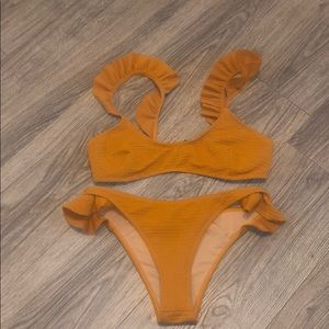 Mustard Yellow Ruffle Bikini